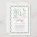 Search for green 1st birthday invitations Retro