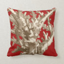 Recherche de rouge de corail coussins Mer