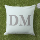 Search for blue grey pillows Initials