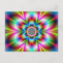 Recherche de rose fluorescent cartes postales Bleu