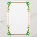 Search for floral border stationery paper Red