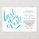 Search for best day ever wedding invitations Typography
