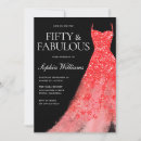 Search for red and black 50th birthday invitations Party
