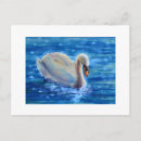 Recherche de peinture de cygne cartes postales Aquarelle