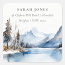 Search for winter lake stickers Watercolor