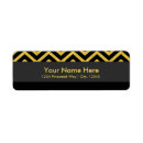 Search for gold chevron return address labels Elegant