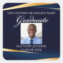Search for blue and gold graduation stickers College