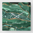 Recherche de agate horloges Vert