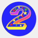 Search for number two stickers Colourful