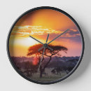 Recherche de savane horloges Coucher du soleil
