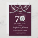 Search for 70th with bling birthday invitations Diamonds