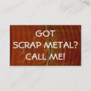 Search for scrap metal business cards Rusty