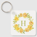 Search for yellow rose keychains Watercolor