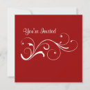 Search for red swirls invitations White