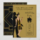 Search for flapper birthday invitations Black gold