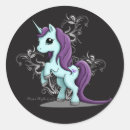 Recherche de licorne bleue autocollants Poney