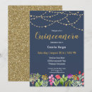 Search for navy quinceanera invitations Flowers