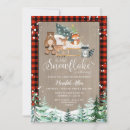 Search for red snowflake invitations Winter wonderland