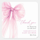 Search for pink bow thank you stickers Mother to be
