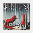 Recherche de loup rouge Forêt