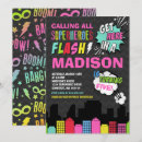 Recherche de héros invitations Fête des super héros