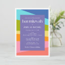 Search for rainbow bar bat mitzvah invitations Bright