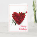 Search for hearts and roses birthday cards Red