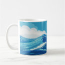 Search for sea waves mugs Illustration