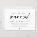 Search for we got married wedding invitations Black and white