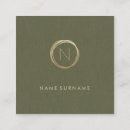 Search for olive green business cards Minimalist
