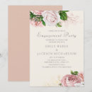 Recherche de modern floral engagement party invitations Rose