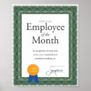 Search for employee of the month posters Certificate