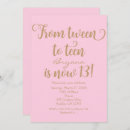 Search for girls 13th birthday invitations Simple
