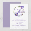 Search for purple 50th birthday invitations Calligraphy