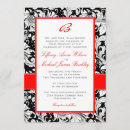 Search for black white red damask wedding invitations Couple