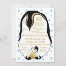 Recherche de pingouin de bébé invitations Mother to be