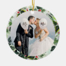 Search for first as mr and mrs ornaments Red and green