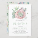 Search for succulent rehearsal dinner invitations Watercolor