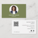 Search for moss business cards Qr code