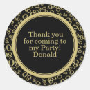 Search for gold text stickers Thank you