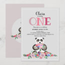 Search for panda 1st birthday invitations Modern