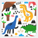 Search for cute cartoon dinosaur stickers Prehistoric