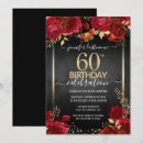 Search for red and gold 60th birthday invitations Floral