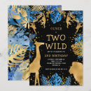 Search for two wild boy birthday invitations Animal
