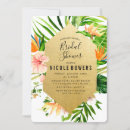 Search for tropical floral bridal shower invitations Hawaiian