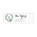 Search for floral monogram return address labels Flower
