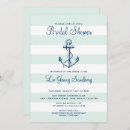 Search for stripe bridal shower invitations Coastal