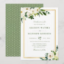 Search for golden frame wedding invitations Green