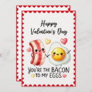 Search for funny bacon valentines day cards For her