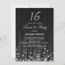 Recherche de black silver sweet 16 invitations Noir